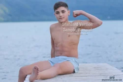 Alternative view of Gymnast Edoardo in the Vulcano