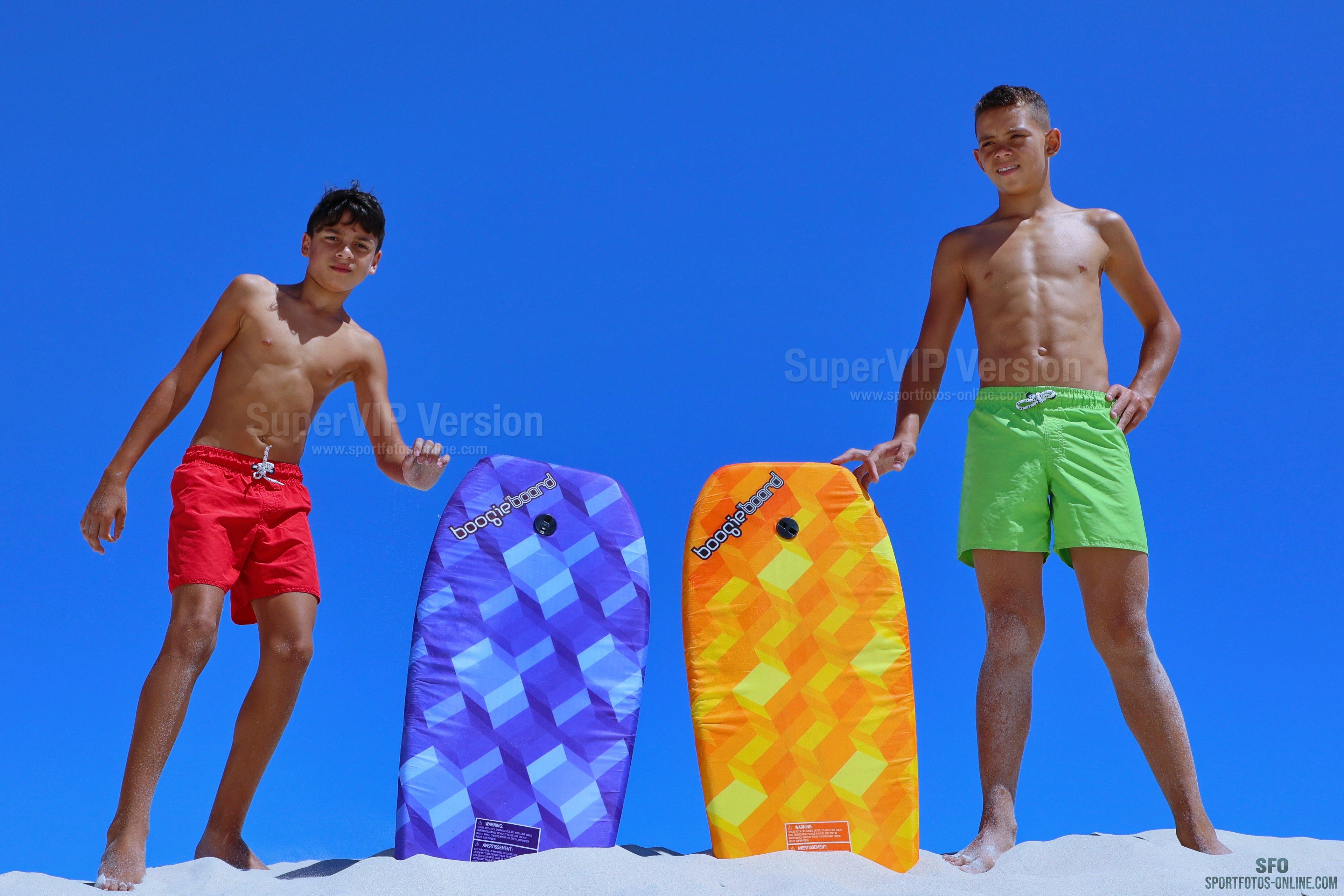 Eli and Noah Beach Action