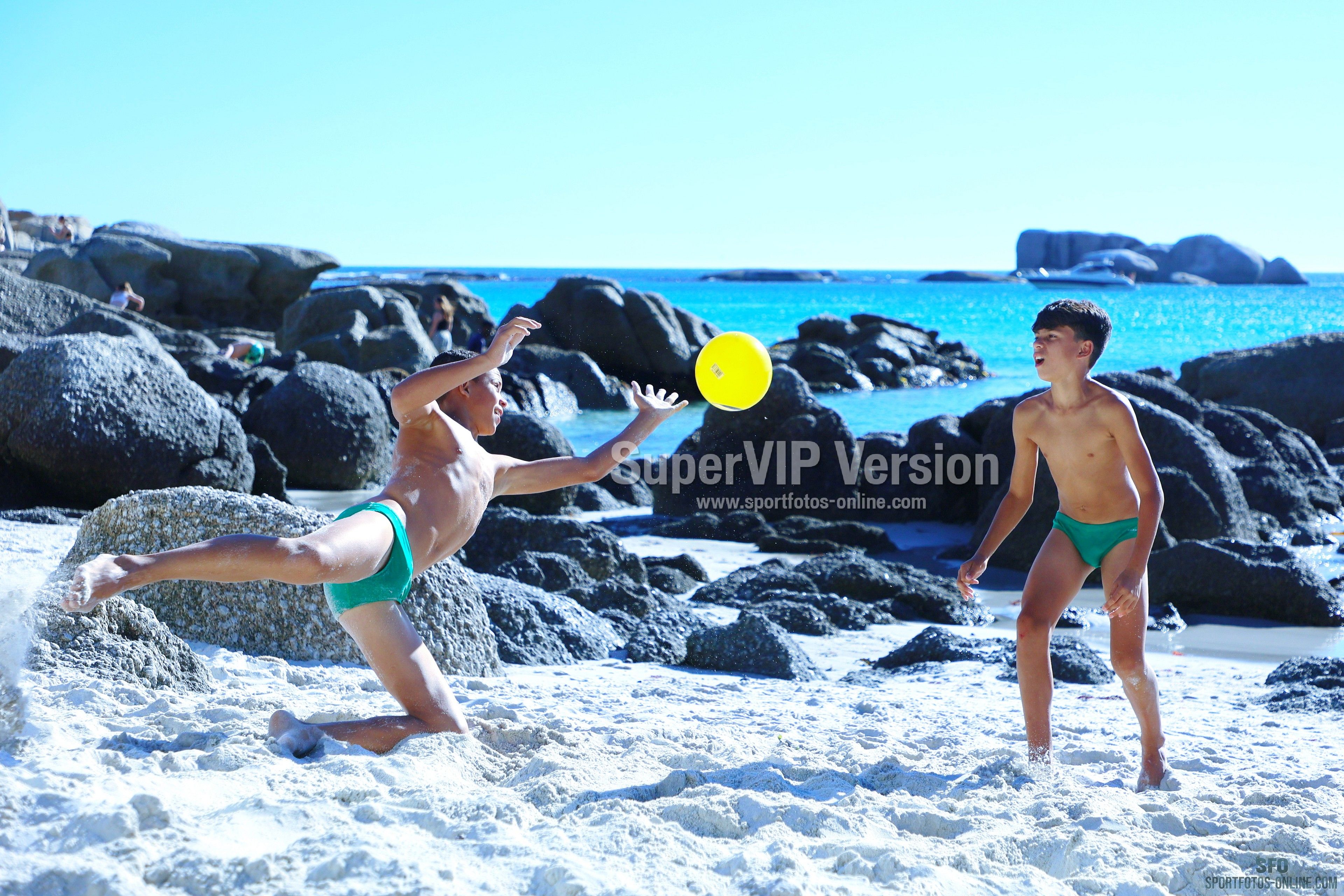 Eli and Noah Beach Ball