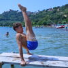 Gymnast Luca on Volcano Beach